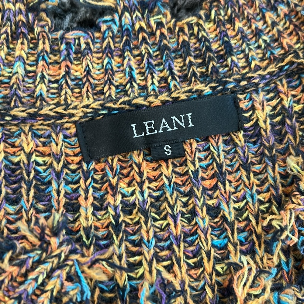 leani • rainbow distressed hem sweater size small - Picture 5 of 10